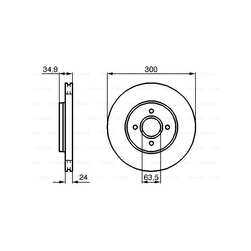Jeu de 2 disques de frein avant BOSCH 0 986 479 048