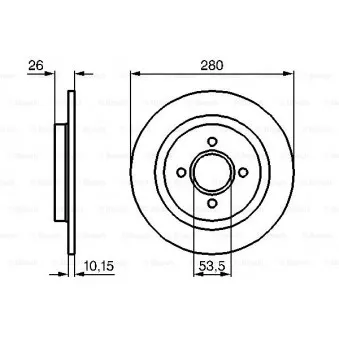 Jeu de 2 disques de frein arrière BOSCH 0 986 479 049