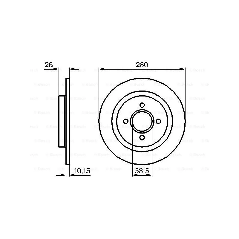 Jeu de 2 disques de frein arrière BOSCH 0 986 479 049