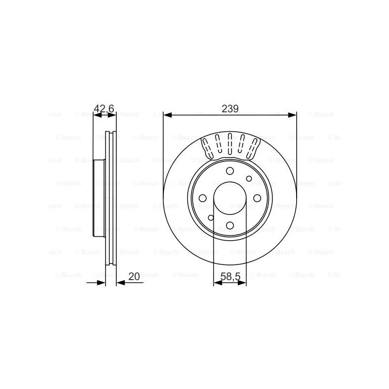 Jeu de 2 disques de frein avant BOSCH 0 986 479 082