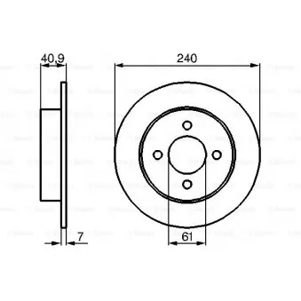 Jeu de 2 disques de frein arrière BOSCH 0 986 479 104