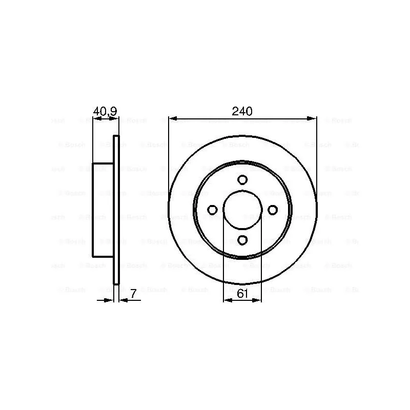 Jeu de 2 disques de frein arrière BOSCH 0 986 479 104