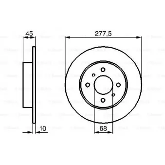 Jeu de 2 disques de frein arrière BOSCH 0 986 479 105