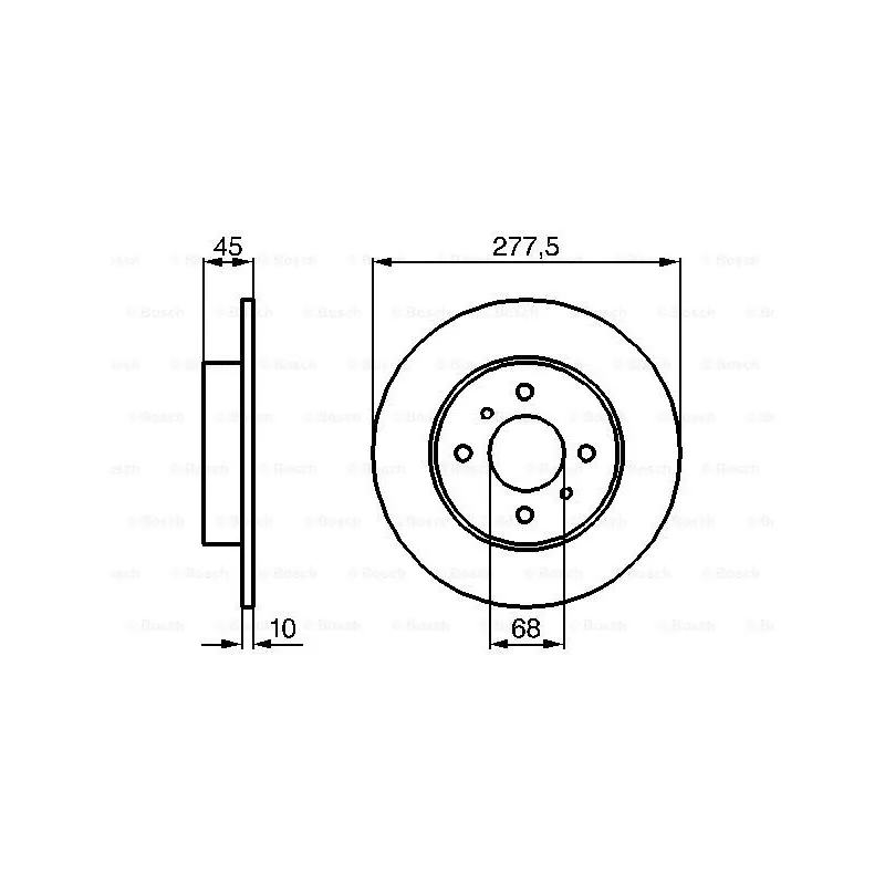 Jeu de 2 disques de frein arrière BOSCH 0 986 479 105