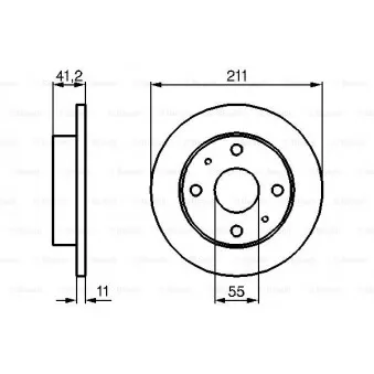Jeu de 2 disques de frein avant BOSCH 0 986 479 119