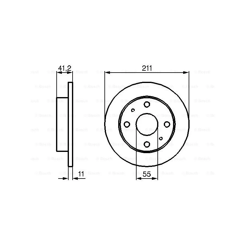 Jeu de 2 disques de frein avant BOSCH 0 986 479 119