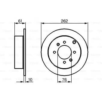 Jeu de 2 disques de frein arrière BOSCH 0 986 479 125