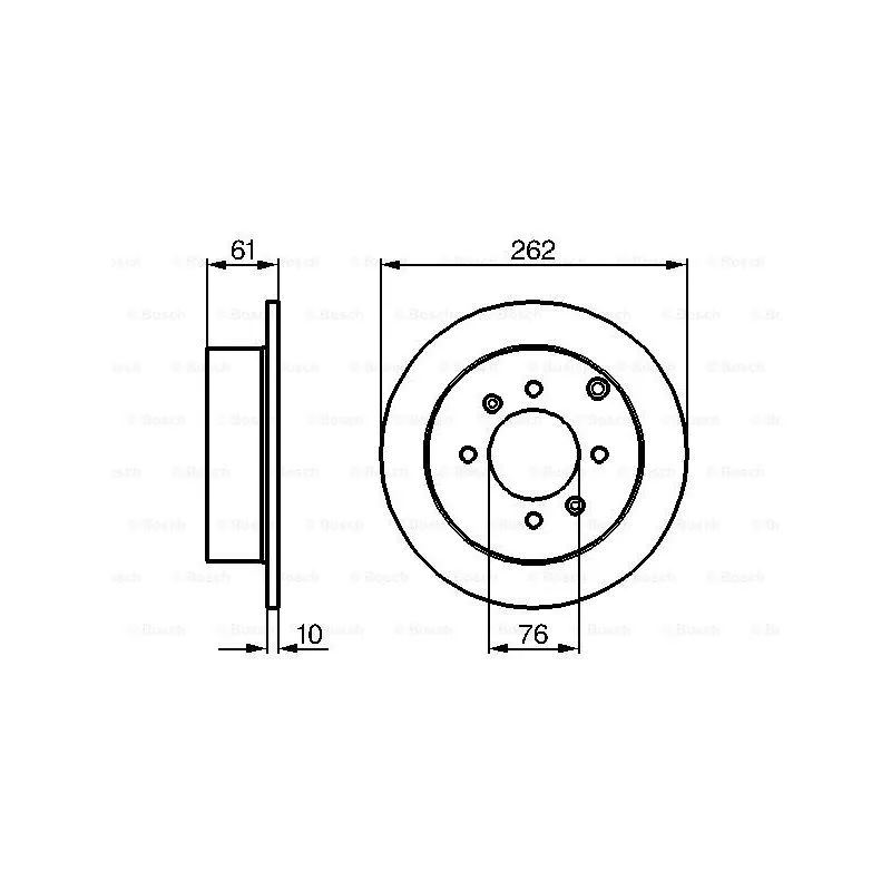 Jeu de 2 disques de frein arrière BOSCH 0 986 479 125