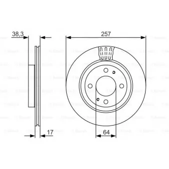Jeu de 2 disques de frein avant BOSCH 0 986 479 134