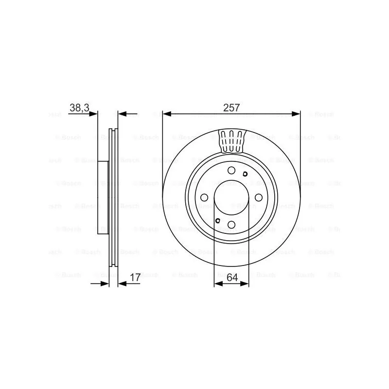 Jeu de 2 disques de frein avant BOSCH 0 986 479 134
