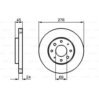 Jeu de 2 disques de frein avant BOSCH 0 986 479 140