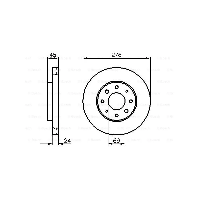 Jeu de 2 disques de frein avant BOSCH 0 986 479 140