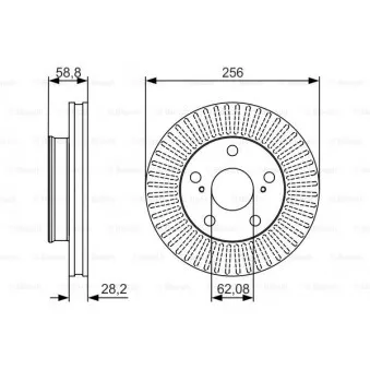 Jeu de 2 disques de frein avant BOSCH 0 986 479 152