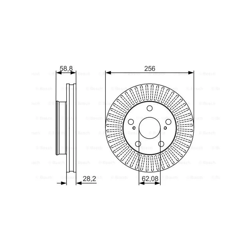Jeu de 2 disques de frein avant BOSCH 0 986 479 152