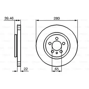 Jeu de 2 disques de frein avant BOSCH 0 986 479 156