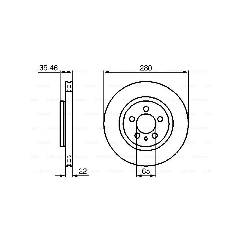 Jeu de 2 disques de frein avant BOSCH 0 986 479 156