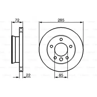 Jeu de 2 disques de frein avant BOSCH
