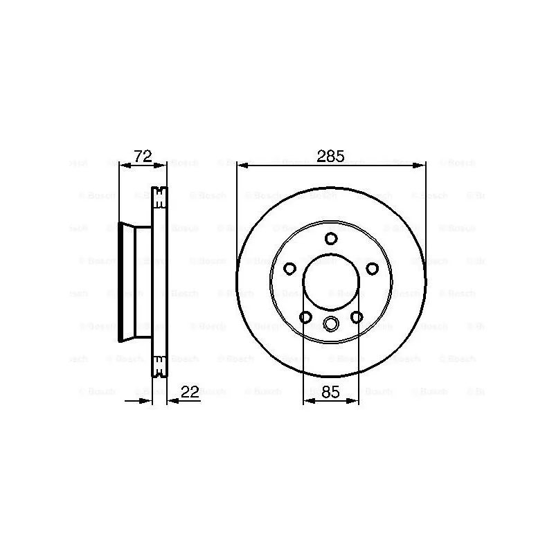 Jeu de 2 disques de frein avant BOSCH 0 986 479 212