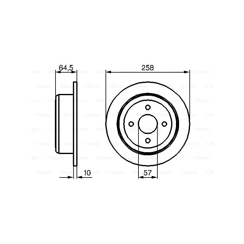 Jeu de 2 disques de frein arrière BOSCH 0 986 479 220