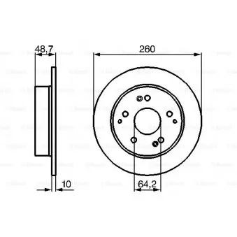 Jeu de 2 disques de frein arrière BOSCH 0 986 479 225