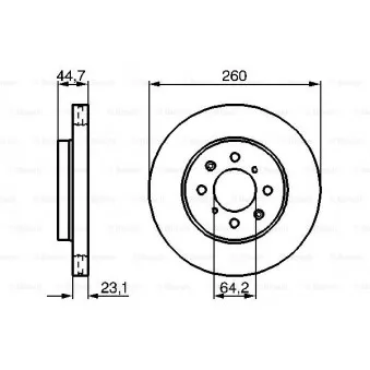 Jeu de 2 disques de frein avant BOSCH 0 986 479 226