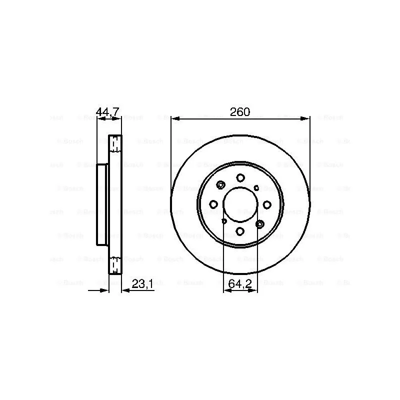 Jeu de 2 disques de frein avant BOSCH 0 986 479 226