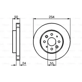 Jeu de 2 disques de frein avant BOSCH 0 986 479 231