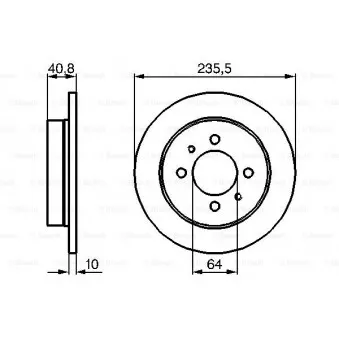 Jeu de 2 disques de frein arrière BOSCH 0 986 479 237