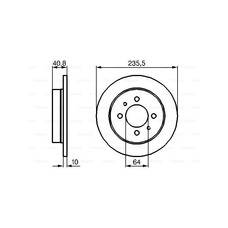 Jeu de 2 disques de frein arrière BOSCH 0 986 479 237