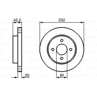 Jeu de 2 disques de frein avant BOSCH 0 986 479 238