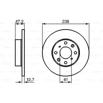 Jeu de 2 disques de frein avant BOSCH 0 986 479 240