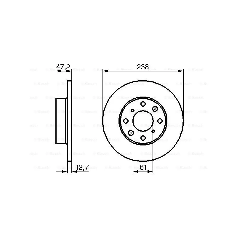 Jeu de 2 disques de frein avant BOSCH 0 986 479 240