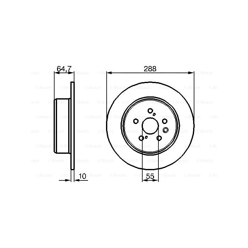 Jeu de 2 disques de frein arrière BOSCH 0 986 479 243