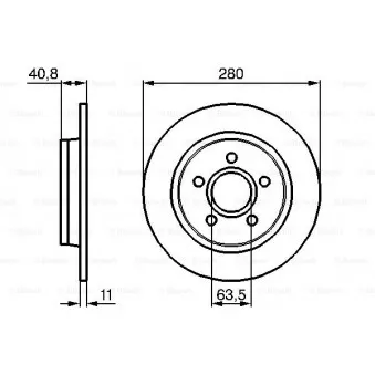 Jeu de 2 disques de frein arrière BOSCH 0 986 479 253