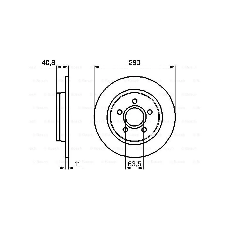 Jeu de 2 disques de frein arrière BOSCH 0 986 479 253