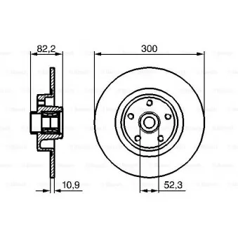 Jeu de 2 disques de frein arrière BOSCH 0 986 479 280