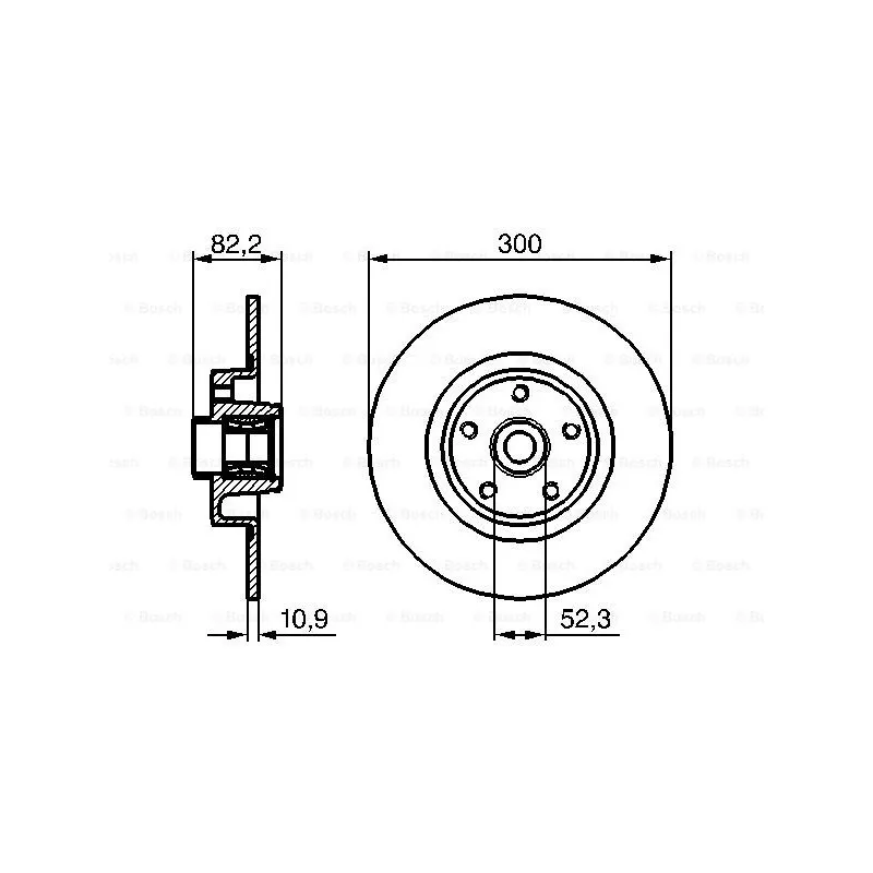 Jeu de 2 disques de frein arrière BOSCH 0 986 479 280