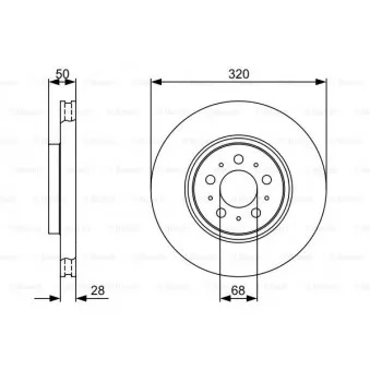Jeu de 2 disques de frein avant BOSCH 0 986 479 321