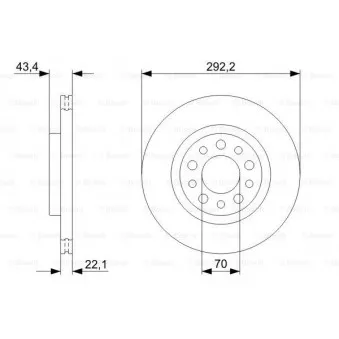 Jeu de 2 disques de frein arrière BOSCH 0 986 479 326