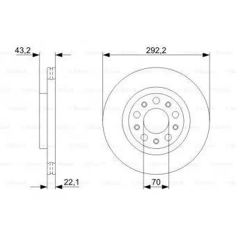 Jeu de 2 disques de frein arrière BOSCH 0 986 479 327