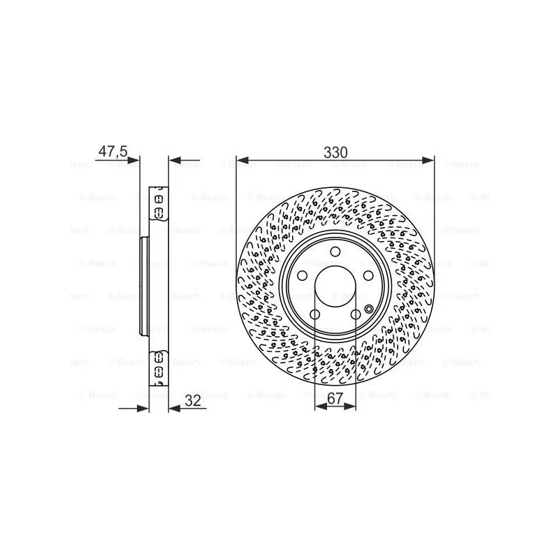 Jeu de 2 disques de frein avant BOSCH 0 986 479 334