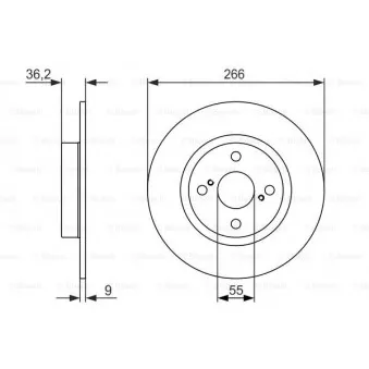 Jeu de 2 disques de frein arrière BOSCH 0 986 479 335