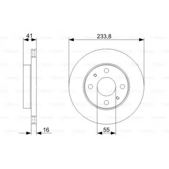 Jeu de 2 disques de frein avant BOSCH 0 986 479 352