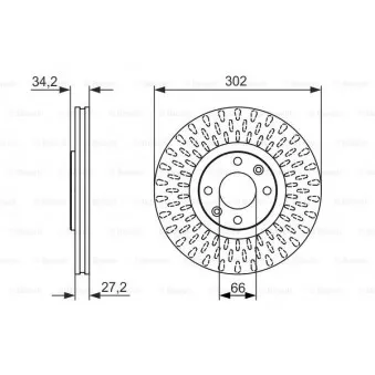 Jeu de 2 disques de frein avant BOSCH 0 986 479 376