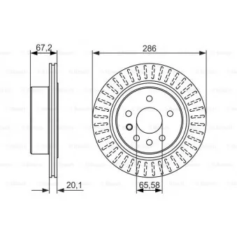 Jeu de 2 disques de frein arrière BOSCH 0 986 479 394