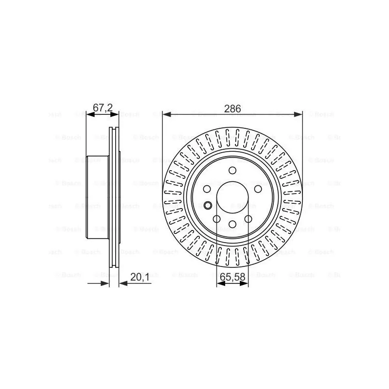 Jeu de 2 disques de frein arrière BOSCH 0 986 479 394