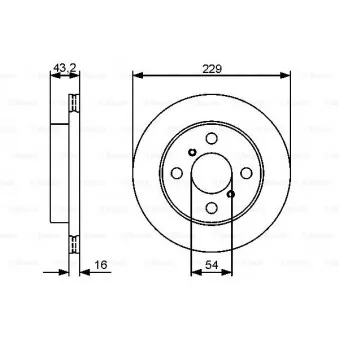 Jeu de 2 disques de frein avant BOSCH 0 986 479 417