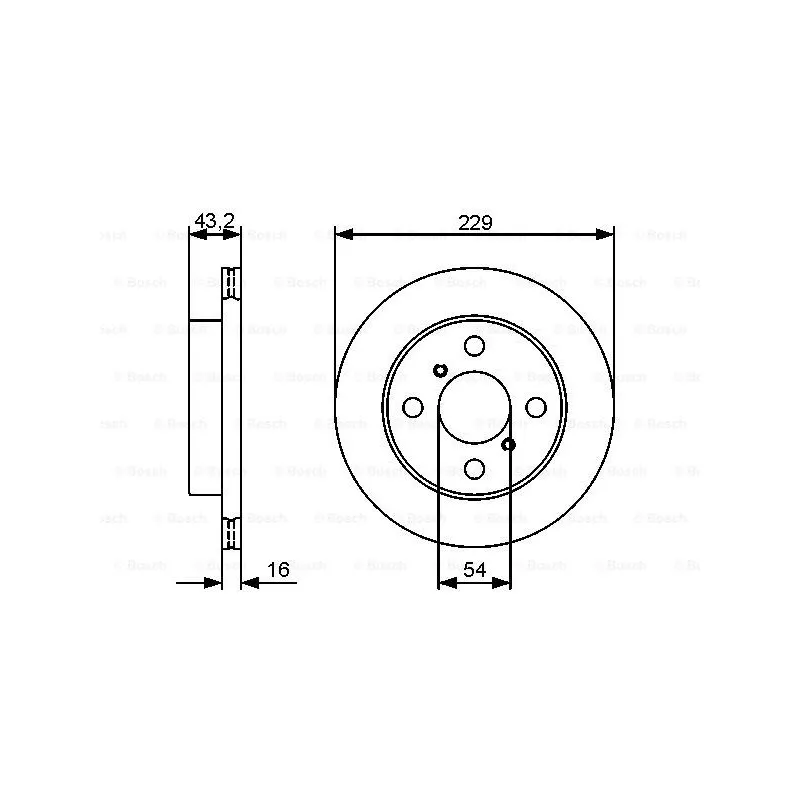 Jeu de 2 disques de frein avant BOSCH 0 986 479 417
