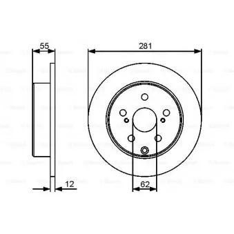 Jeu de 2 disques de frein arrière BOSCH 0 986 479 419