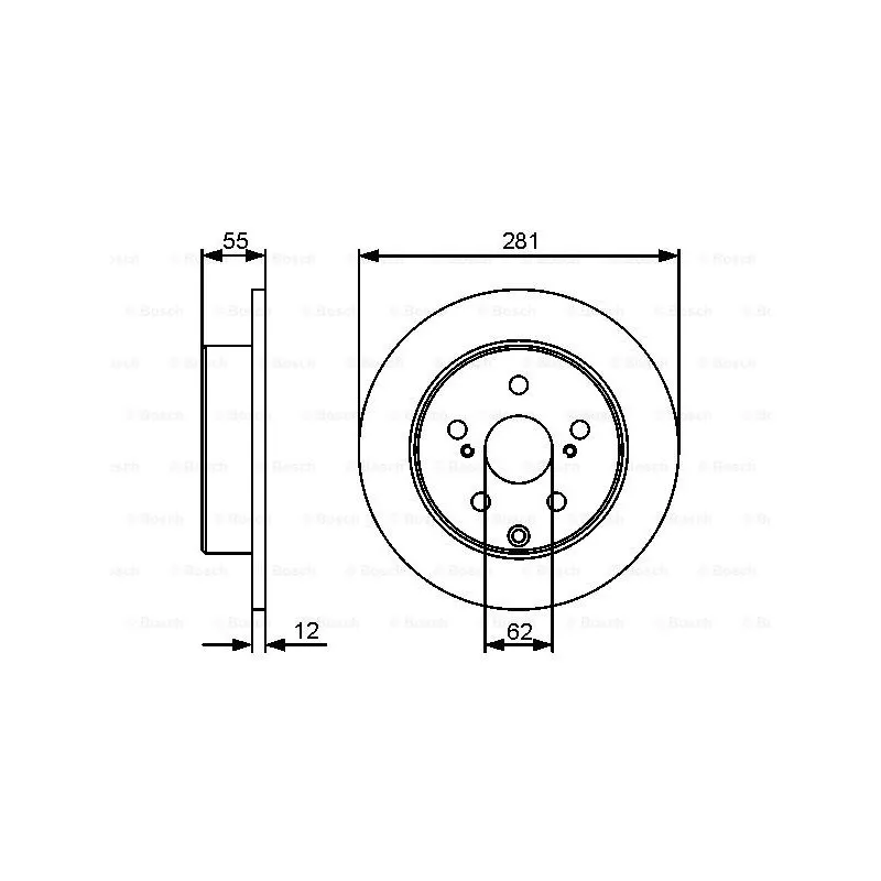 Jeu de 2 disques de frein arrière BOSCH 0 986 479 419